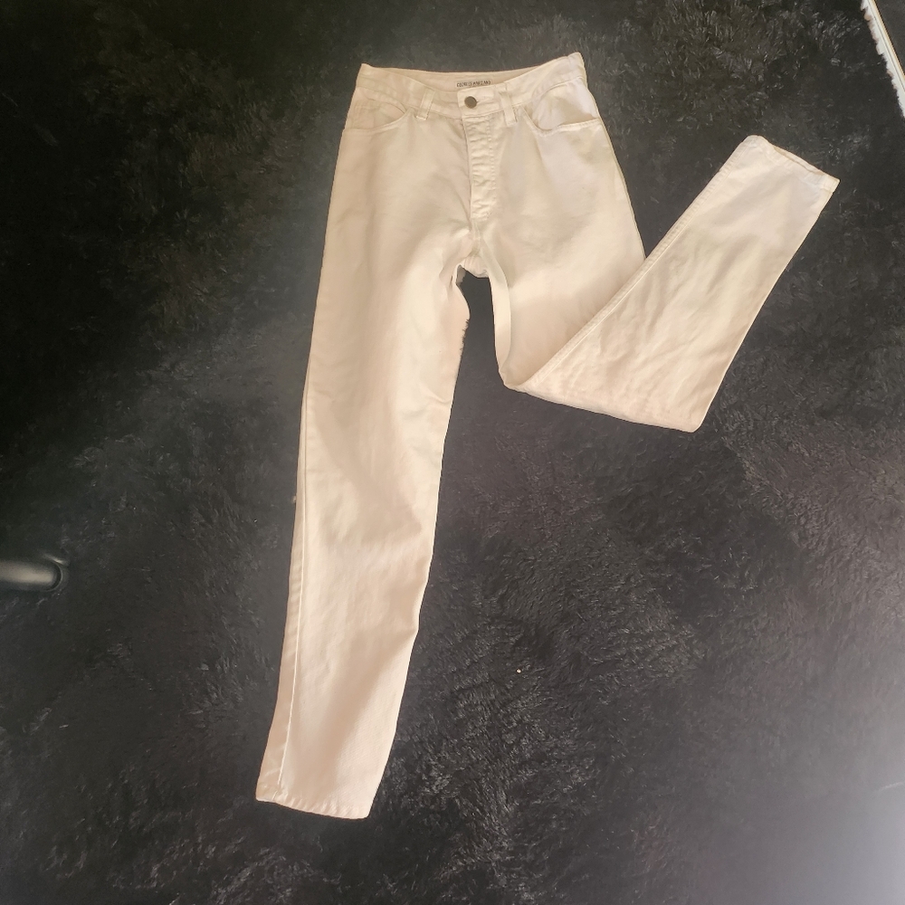 Guess by Marciano High-Rise Cream Skinny Jeans